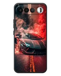 Чохол для RealMe 16 5G з картинкою «Lamborghini червоний дим»