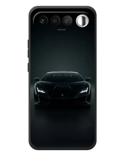 Чехол для RealMe 16 5G с картинкой «Черный Lamborghini Aventador»