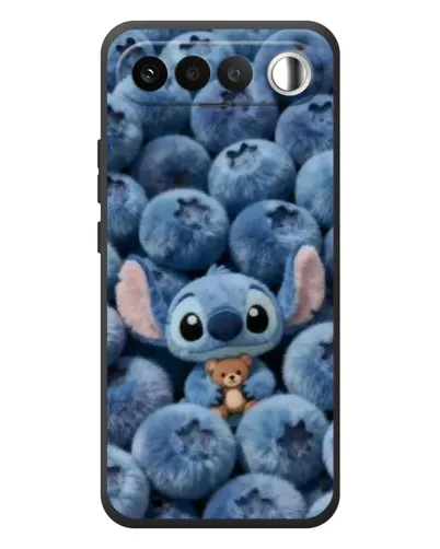 Чехол для RealMe 16 5G с картинкой «Стич и голубика» Чехол для RealMe 16 5G с картинкой «Стич и голубика»