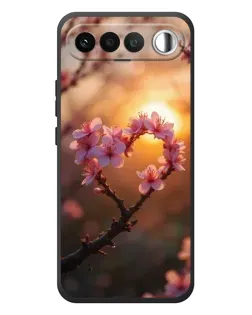 Чехол для RealMe 16 5G с картинкой «Розовый цвет сердце на фоне заката» Чехол для RealMe 16 5G с картинкой «Розовый цвет сердце на фоне заката»