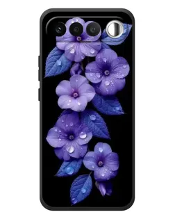 Чохол для RealMe 16 5G з картинкою «Фіолетові квіти з росою»