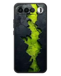Чехол для RealMe 16 5G с картинкой «Салатовый разлом скалы»