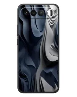 Чехол для RealMe 16 5G с картинкой «Объемные синие складки»