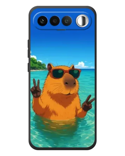 Чехол для RealMe 16 5G с картинкой «Морская капибара»