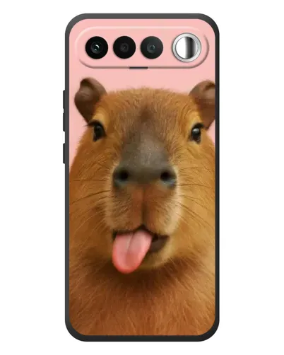 Чехол для RealMe 16 5G с картинкой «Капибара с языком»
