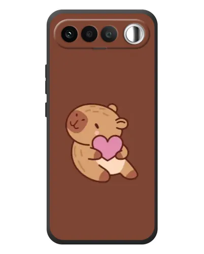 Чехол для RealMe 16 5G с картинкой «Капибара с сердцем»