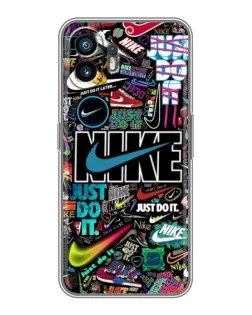 Чехол для Realme 16T с картинкой «Яркий коллаж Nike»