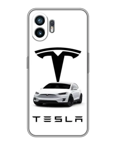 Чехол для Realme 16T с картинкой «Tesla White Style»