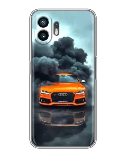 Чехол для Realme 16T с картинкой «Audi в облаках дыма»