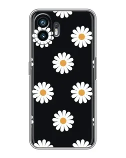 Чехол для Realme 16T с картинкой «Ромашки на черном» Чехол для Realme 16T с картинкой «Ромашки на черном»
