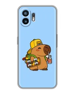 Чехол для Realme 16T с картинкой «Капибара на скейте»