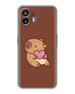 Чехол для Realme 16T с картинкой «Капибара с сердцем»