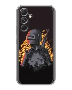 Чохол для RealMe 16x з картинкою «PUBG — вогняний силует»