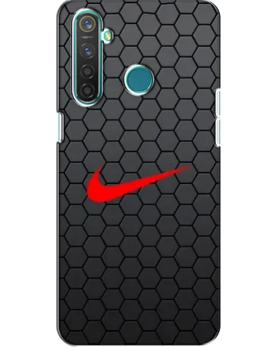 Чехол для Realme 5 Pro с картинкой «Nike — карбоновая сетка»