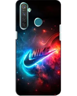 Чехол для Realme 5 Pro с картинкой «Огненный логотип Nike»