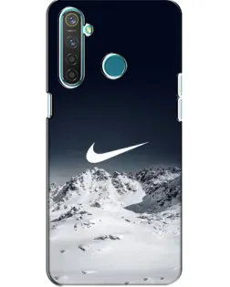 Чехол для Realme 5 Pro с картинкой «Nike — зимние горы»