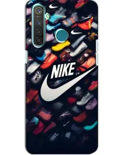 Чехол для Realme 5 Pro с картинкой «Коллекция кроссовок Nike»