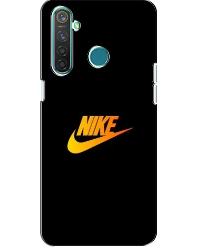 Чехол для Realme 5 Pro с картинкой «Золотой логотип Nike»