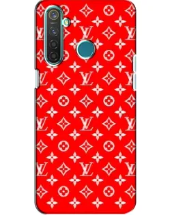 Чехол для Realme 5 Pro с картинкой «Яркий паттерн LV»