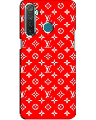 Чехол для Realme 5 Pro с картинкой «Яркий паттерн LV»