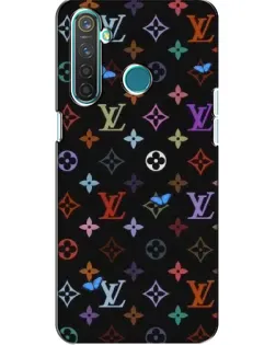 Чехол для Realme 5 Pro с картинкой «Цветная монограмма LV»