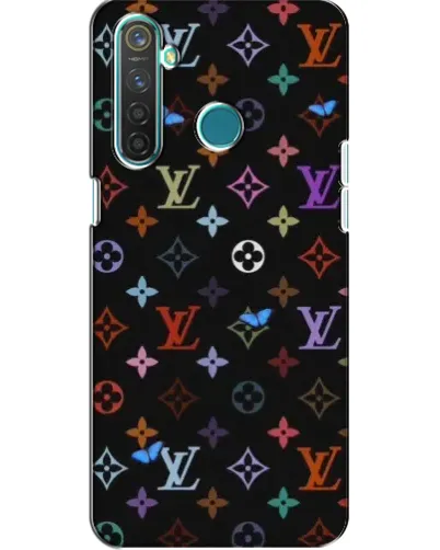 Чехол для Realme 5 Pro с картинкой «Цветная монограмма LV»