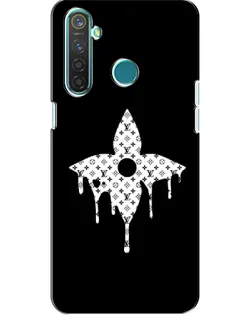 Чехол для Realme 5 Pro с картинкой «Цветочная монограмма»