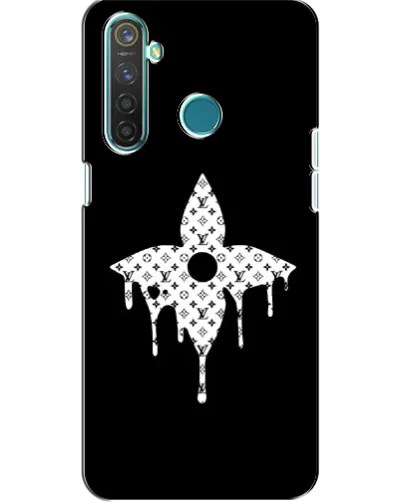 Чехол для Realme 5 Pro с картинкой «Цветочная монограмма»