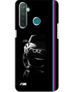 Чехол для Realme 5 Pro с картинкой «Силуэт BMW в темноте»