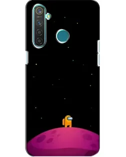 Чехол для Realme 5 Pro с картинкой «Одинокий герой на планете»