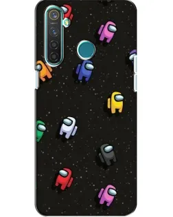 Чехол для Realme 5 Pro с картинкой «Космический паттерн Among Us»