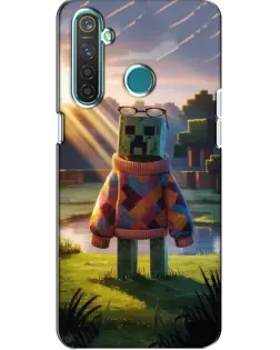 Чехол для Realme 5 Pro с картинкой «Крипер в свитере» Чехол для Realme 5 Pro с картинкой «Крипер в свитере»