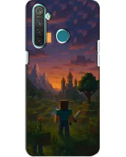 Чехол для Realme 5 Pro с картинкой «Стив у башни» Чехол для Realme 5 Pro с картинкой «Стив у башни»