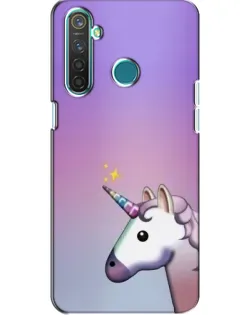 Чехол для Realme 5 Pro с картинкой «Единорог градиент»