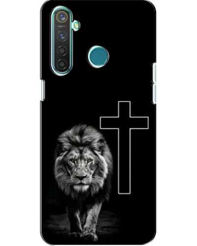 Чохол для Realme 5 Pro з картинкою «Лев та Хрест»