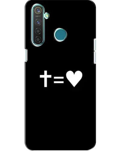 Чохол для Realme 5 Pro з картинкою «Хрест та Серце»