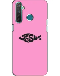 Чохол для Realme 5 Pro з картинкою «Рожевий символ Jesus»
