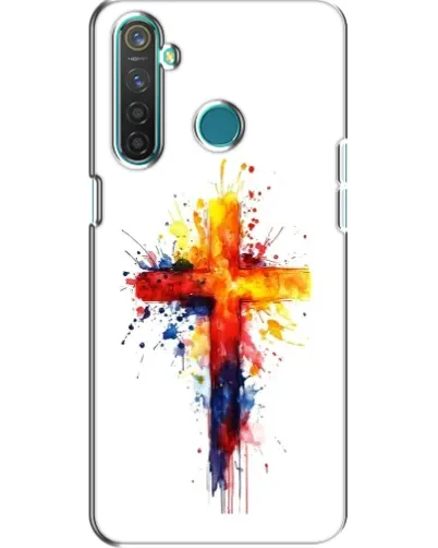 Чохол для Realme 5 Pro з картинкою «Акварельний хрест»