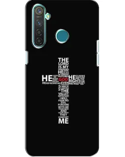 Чехол для Realme 5 Pro с картинкой «Текстовый крест»