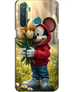 Чехол для Realme 5 Pro с картинкой «Микки с тюльпанами» Чехол для Realme 5 Pro с картинкой «Микки с тюльпанами»