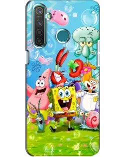 Чехол для Realme 5 Pro с картинкой «Губка Боб и друзья» Чехол для Realme 5 Pro с картинкой «Губка Боб и друзья»