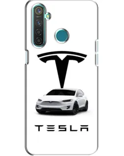 Чохол для Realme 5 Pro з картинкою «Tesla White Style»