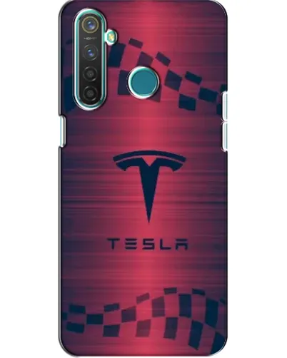 Чохол для Realme 5 Pro з картинкою «Тесла червоний карбон» Чохол для Realme 5 Pro з картинкою «Тесла червоний карбон»