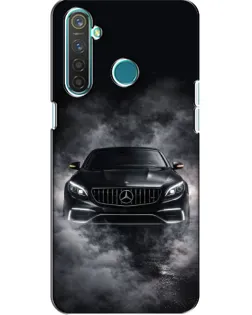 Чехол для Realme 5 Pro с картинкой «Mercedes в дыму»