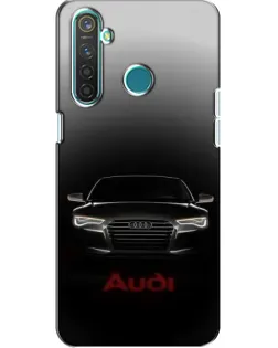 Чехол для Realme 5 Pro с картинкой «Audi — градиентный контур»