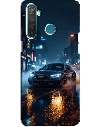 Чехол для Realme 5 Pro с картинкой «Ночной город и Audi» Чехол для Realme 5 Pro с картинкой «Ночной город и Audi»