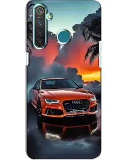 Чехол для Realme 5 Pro с картинкой «Audi — закат»