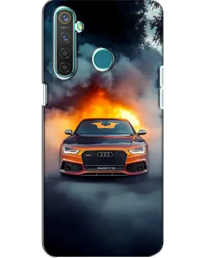 Чехол для Realme 5 Pro с картинкой «Audi в огненном дыму» Чехол для Realme 5 Pro с картинкой «Audi в огненном дыму»