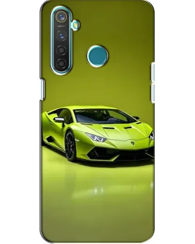 Чехол для Realme 5 Pro с картинкой «Салатовый Lamborghini Huracan»