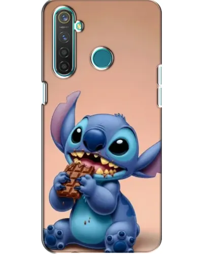 Чехол для Realme 5 Pro с картинкой «Стич ест шоколад»